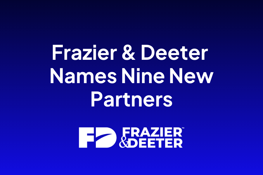 Frazier & Deeter Names Nine New Partners